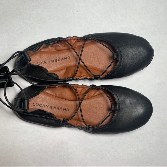 LUCKY BRAND LP-Eaviee Ballerina Flats Blck Leather - Picture 5 of 7
